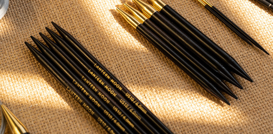 Knitting Needles Size 7, 10” Long, Gold